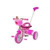 Triciclo per bambini con barra di guida PRO100 rosa