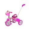 Triciclo per bambini con barra di guida PRO100 rosa