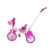Triciclo per bambini con barra di guida PRO100 rosa