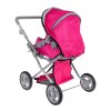 Kočárek pro panenky 2v1 růžový04