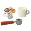Macchina da caffè in legno per bambini con tazza