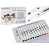 Set di pennarelli ad acqua colorati in valigetta 12 pezzi