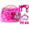 Set da parrucchiera per principesse con phon e orecchini in valigetta