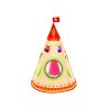 Indiánský stan Teepee pro děti 160 cm x 105 cm krémový