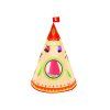 Tenda Teepee indiana per bambini 160 cm x 105 cm crema