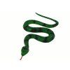 Serpente di gomma verde con macchie nere