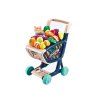 Carrello della spesa per bambini con verdure da tagliare blu