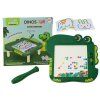 Lavagna magnetica educativa Dino puzzle verde con perline