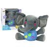Peluche interattivo elefante blu che suona 19 cm