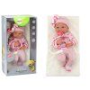 Bambola neonata maglione a righe cappellino sciarpa accessori rosa