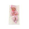 Bambola neonata maglione a righe cappellino sciarpa accessori rosa