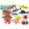 Set di figurine di animali marini 8 pezzi con piante acquatiche