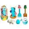 Set di giocattoli da spiaggia mulino secchiello formine dinosauri