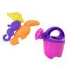 Set da spiaggia secchiello pala rastrello annaffiatoio unicorno viola