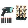 Set pistola con bersaglio e freccette in schiuma Dinosauri verde