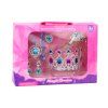Set per piccola principessa Corona orecchini collana anello fermagli