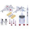 Set di figurine spaziali Astronauti e razzi 11 pz