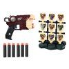 Set pistola con bersaglio e freccette in schiuma Dinosauri marrone