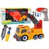 Camion con gru smontabile DIY arancione cartone
