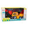 Camion con gru smontabile DIY arancione cartone