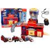 Stazione dei pompieri per bambini con centro di comando e 6 macchinine