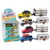 Auto fuoristrada metallico con caravan mix