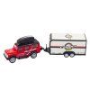 Auto fuoristrada metallico con caravan mix