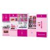Cucina per bambole con elettrodomestici e accessori rosa