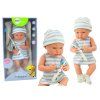 Bambola neonata con cappellino e bavaglino blu