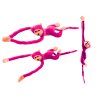 Scimmietta di peluche con effetti sonori 80 cm rosa scuro