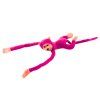 Scimmietta di peluche con effetti sonori 80 cm rosa scuro