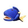 Pupazzo di peluche pesce 25 cm blu