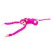 Peluche scimmietta con cucciolo 90 cm rosa scuro