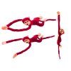 Scimmietta di peluche con effetti sonori 80 cm rossa