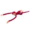Scimmietta di peluche con effetti sonori 80 cm rossa