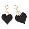 Ciondolo a forma di cuore con paillettes double-face argento nero