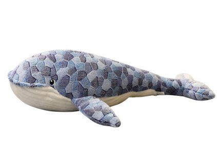 Pliušinė banginė 90 cm pilka