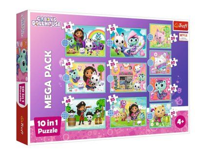 Puzzle Ve světě Gabby 10v1 Trefl