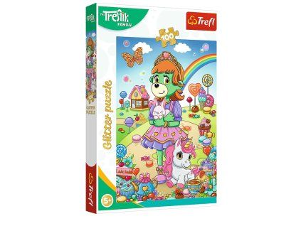 Blizgūs puzzle Treflíci 100 dalių Trefl