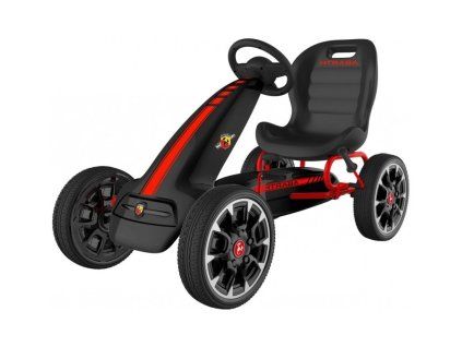 ABARTH pedalų kartingas juodas