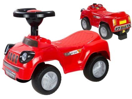 Vaikiškas raudonas balansinis automobilis