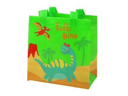 Dovanų maišelis Dinosaurus 23cm x 21,5cm x 11cm žalias