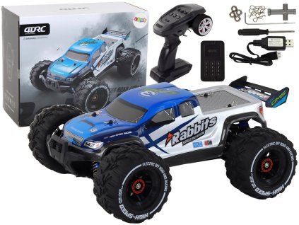 Nuotoliniu būdu valdomas visureigis Rabbits 4x4 mėlynas