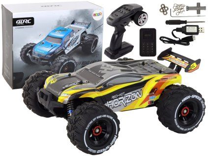 Nuotoliniu būdu valdomas 4x4 geltonas Rabbits visureigis