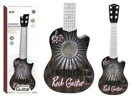 Vaikiška elektrinė gitara su šviesomis ir garsais su plectrumu