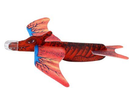 Putplasčio dinozaurų lėktuvas raudonas