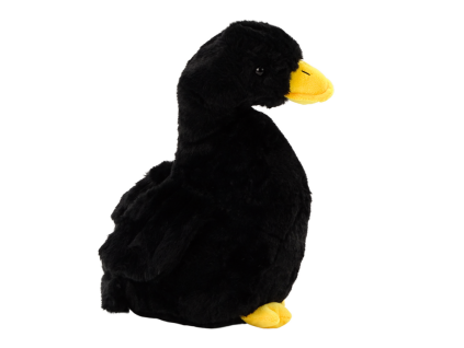 Juoda pliušinė antis žaislas 40 cm