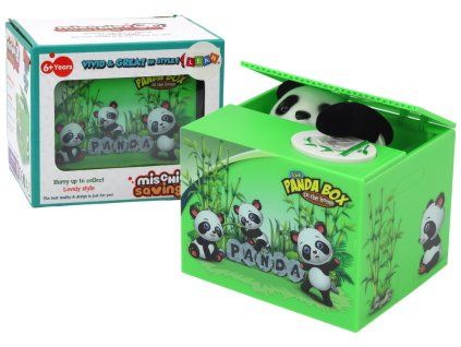 Žalia panda monetų taupyklė
