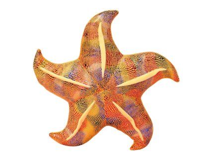 Pliušinė žvaigždė 20 cm oranžinė