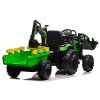 Dětský elektrický traktorbagr s přívěsem SX2068 zelený05